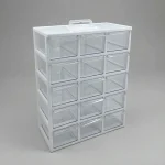 فایل کشویی 15 خانه کیان تکنیک رنگ سفید ابعاد 16*32*35 سانتی متر