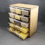 جا حبوبات چوبی 15 خانه رنگ عسلی - Image 3