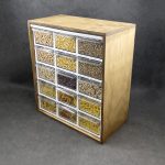 جا حبوبات چوبی 15 خانه رنگ عسلی - Image 4