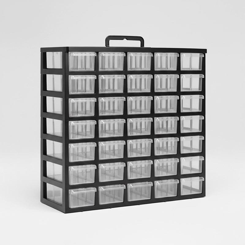 جعبه قطعات 35 کشو (7 طبقه) کیان تکنیک، مشکی