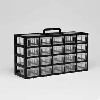 جعبه قطعات 20 کشو (4 طبقه) کیان تکنیک —رنگ مشکی