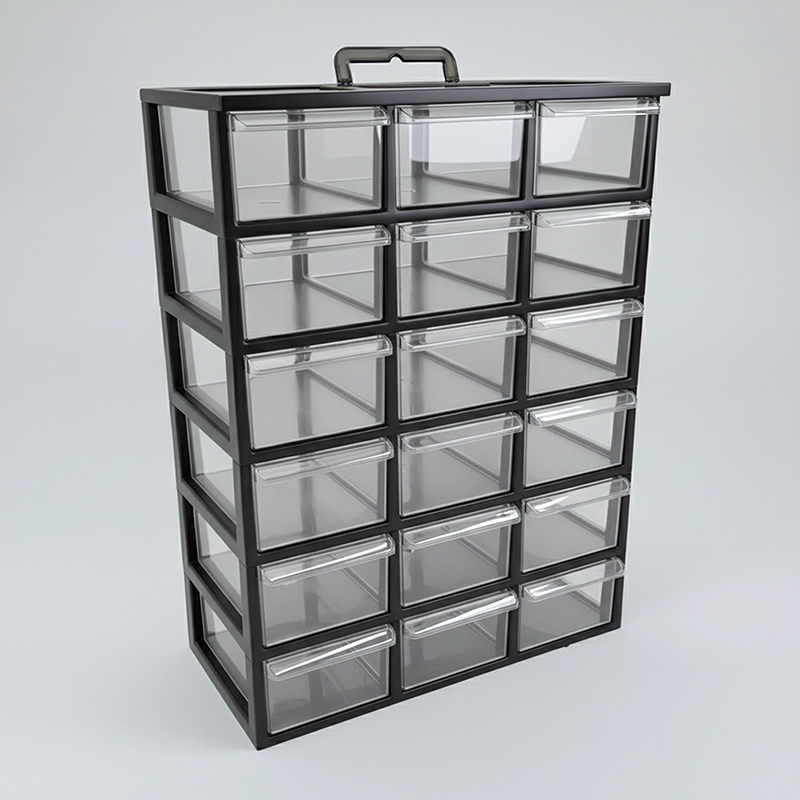 فایل کشویی C06 مشکی فایل کشویی 18 خانه کیان تکنیک رنگ مشکی ابعاد 16*32*43 سانتی متر