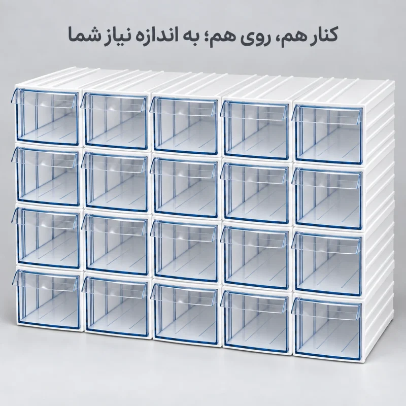 فایل کشویی پلاستیکی آریا پالت تک کشو مدل 201 - Image 4